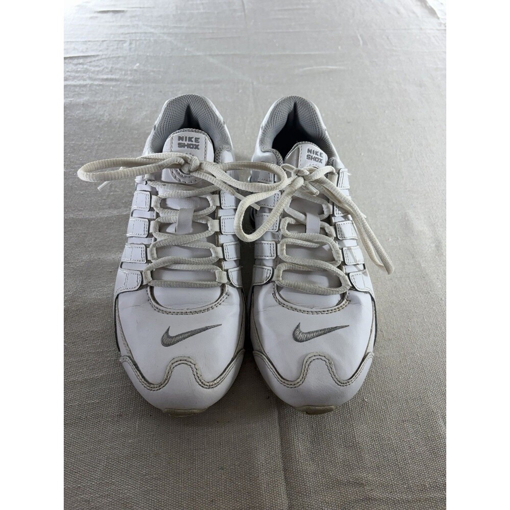 Nike Shox NZ SI Plus GS White Neutral Grey 317929-106 Youth Size 5.5Y Wmn Sz 7